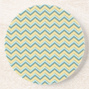 Porta-copos De Arenito Topaz Glitter Chevron Pattern