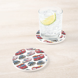 Porta-copos De Arenito Transporte da polícia, da ambulância e do corpo 