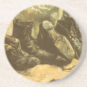 Porta-copos De Arenito Três Pares de Sapatos por Vincent van Gogh