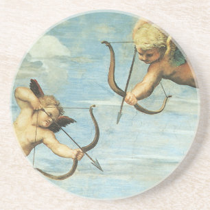 Porta-copos De Arenito Triunfo de Galatea Anjos detalhe por Raphael Sanzi