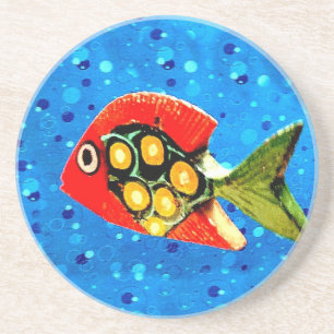 Porta-copos De Arenito Tropical Fish Coasters