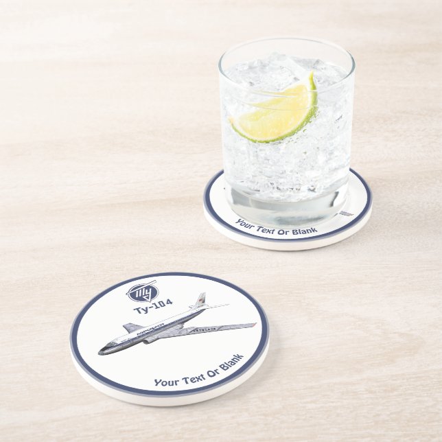 Porta-copos De Arenito Tupolev (Т у о л е в) Tu-104 (Lateral)