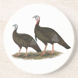 Porta-copos De Arenito Turkeys East Wild Pair