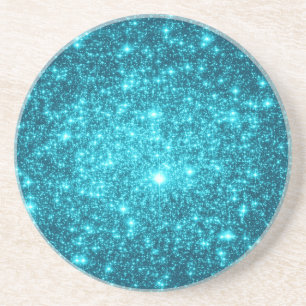 Porta-copos De Arenito Turquoise Sparkle