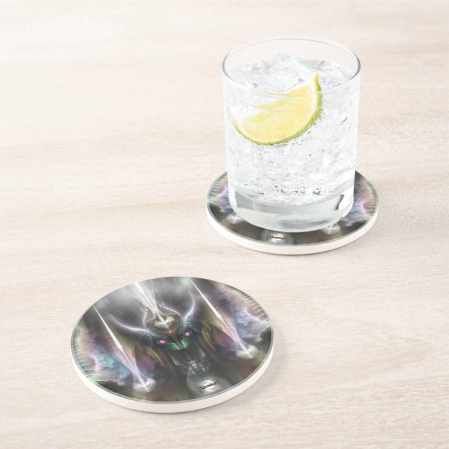 Porta-copos De Arenito Tyrinan O Horikin Deus Da Guerra (Lateral)