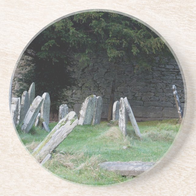 Porta-copos De Arenito Um Cemitério Irlandês (Frente)
