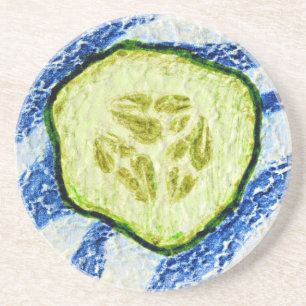 Porta-copos De Arenito Uma fatia do Verão