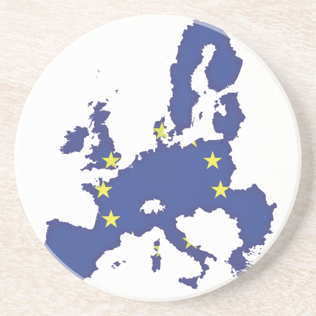 Porta-copos De Arenito União Europeia (Frente)