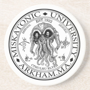 Porta-copos De Arenito Universidade CTHULHU HP LOVECRAFT de Miskatonic