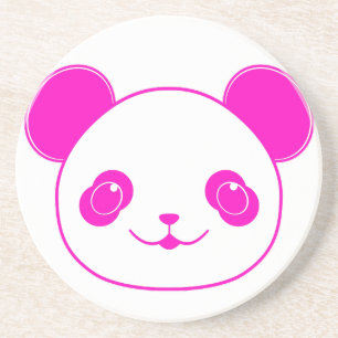 Porta-copos De Arenito Urso Panda de Kawaii Rosa