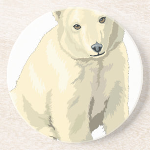Porta-copos De Arenito Urso Polar Fofo