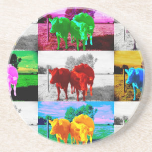 Porta-copos De Arenito Vacas