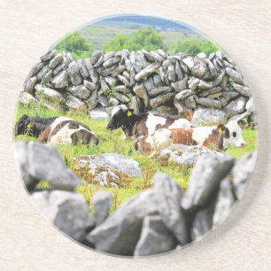 Porta-copos De Arenito Vacas Mugindo