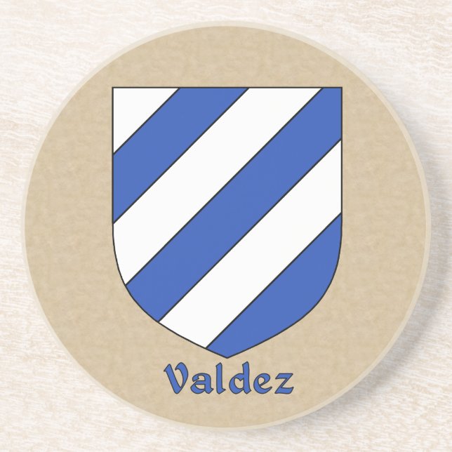 Porta-copos De Arenito Valdez Heraldic Shield (Frente)