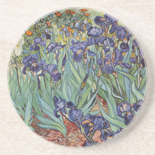 Porta-copos De Arenito Van Gogh levanta flores impressionistas
