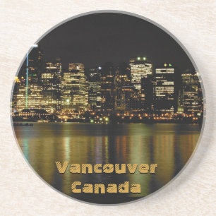 Porta-copos De Arenito Vancouver Souvenir Coasters Vancouver Cityscape