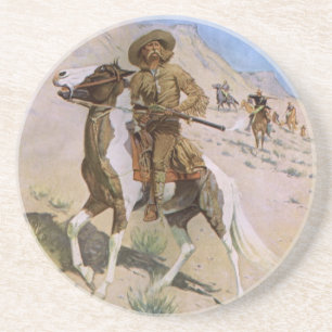 Porta-copos De Arenito Vaqueiros militares do vintage, escuteiro por