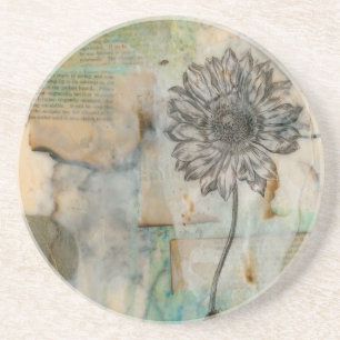 Porta-copos De Arenito Vellum Floral I