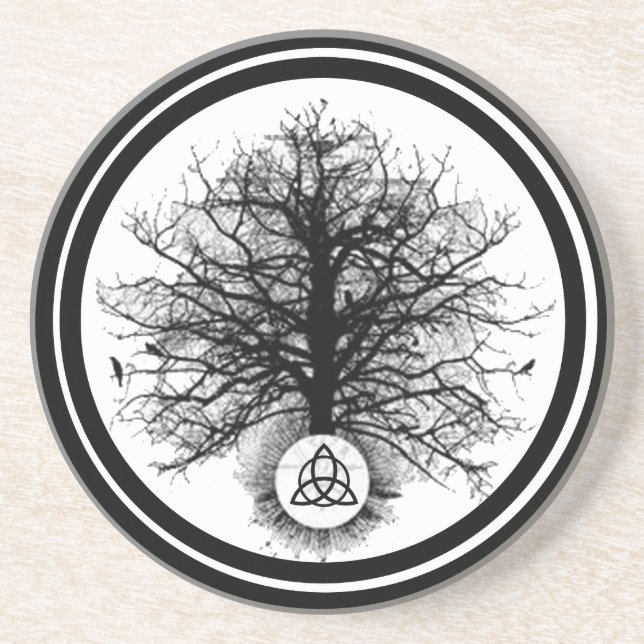 Porta-copos De Arenito Vida eterna (Frente)