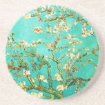 Porta-copos De Arenito Vincent van Gogh Blossoming Almond Tree<br><div class="desc">Floresta de Amêndoa Brilhante por Vincent van Gogh 1853-1890. Petróleo na canvas,  1890. Local atual Museu Van Gogh Amsterdã.</div>