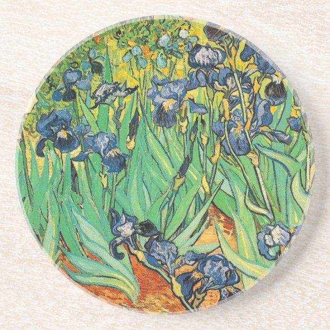 Porta-copos De Arenito Vincent van Gogh,Irises (Frente)