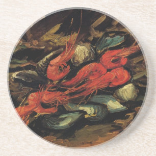 Porta-copos De Arenito Vincent van Gogh - Natureza Morta Mexilhões e Cama