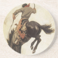 Vintage Cowboy, Bronco Buster Study pelo NC Wyeth
