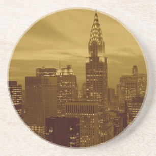 Porta-copos De Arenito Vintage New York Manhattan