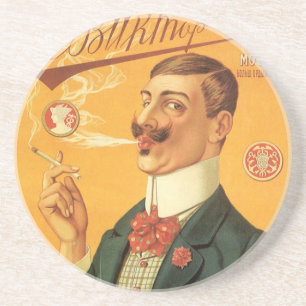 Porta-copos De Arenito Vintage Product Label, Russian Cigarette Tobacco