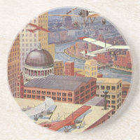 Vintage Science Fiction City, Victorian Steam Punk