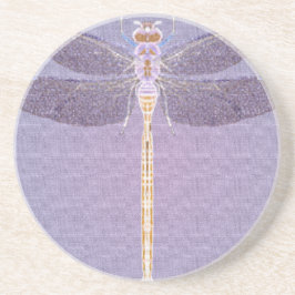 Porta-copos De Arenito Violet Dragonfly