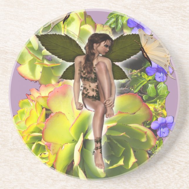 Porta-copos De Arenito Visitantes vencedores de Rosette (Frente)