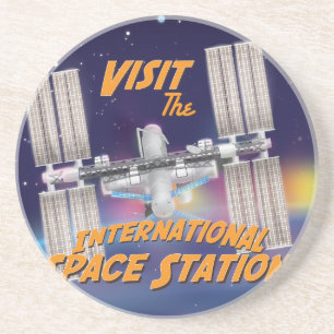 Porta-copos De Arenito Visite a Estação Espacial Internacional