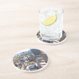Porta-copos De Arenito Vista aérea de Boston