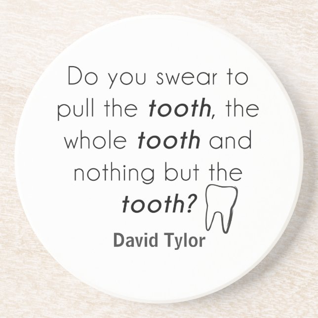 Porta-copos De Arenito Você jura? (Frente)