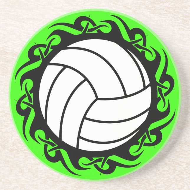 Porta-copos De Arenito voleibol tribal (Frente)