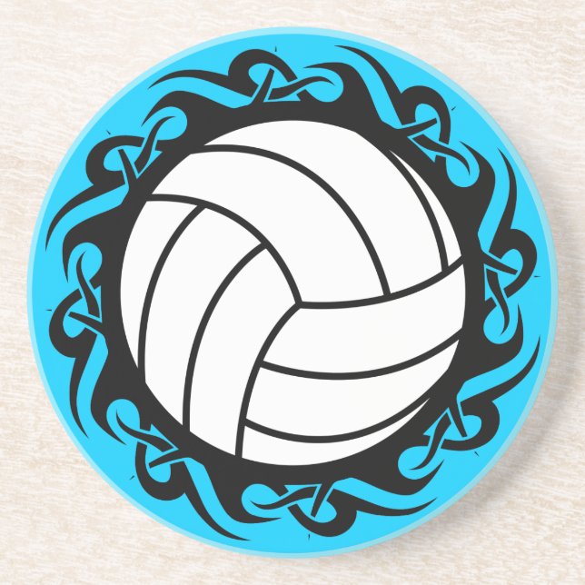 Porta-copos De Arenito voleibol tribal (Frente)