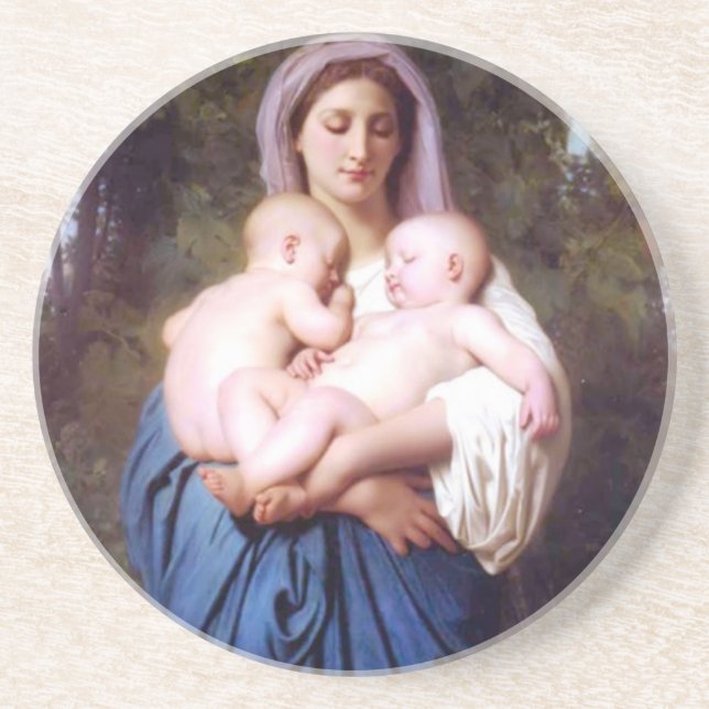 Porta-copos De Arenito William Bouguereau_Charity (1878) (Frente)