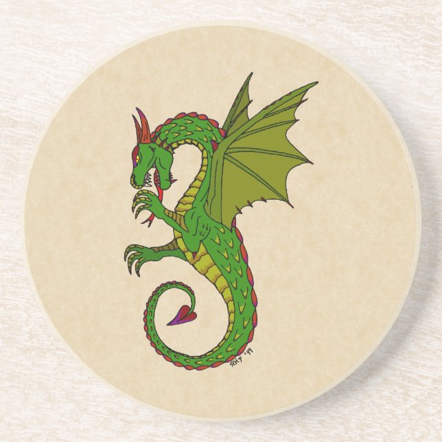 Porta-copos De Arenito Wyvern (Frente)