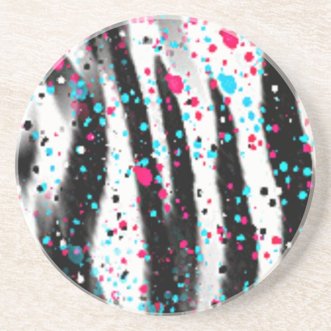 Porta-copos De Arenito Zebra (Frente)