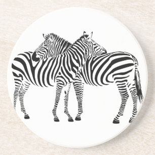 Porta-copos De Arenito Zebra Love