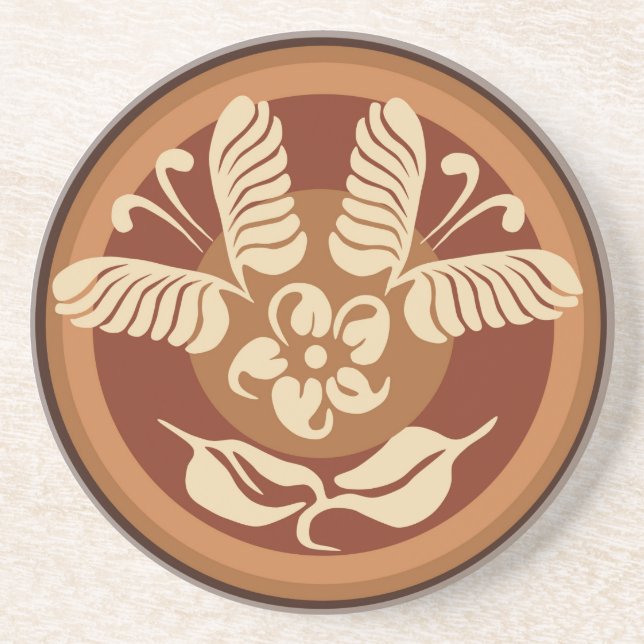 Porta copos de Arte Lateral da Borboleta (Frente)