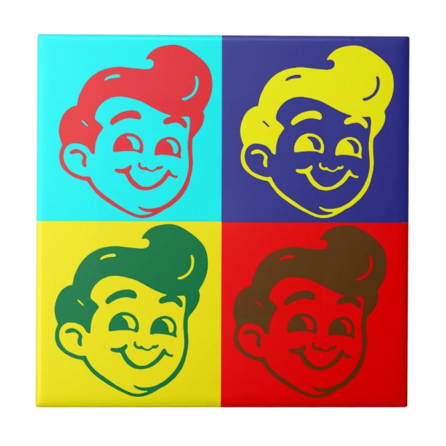 Porta copos de Azulejo cerâmica de estilo retrorre (Frente)