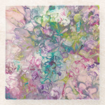 Porta copos de Azulejo de vidro quadrado