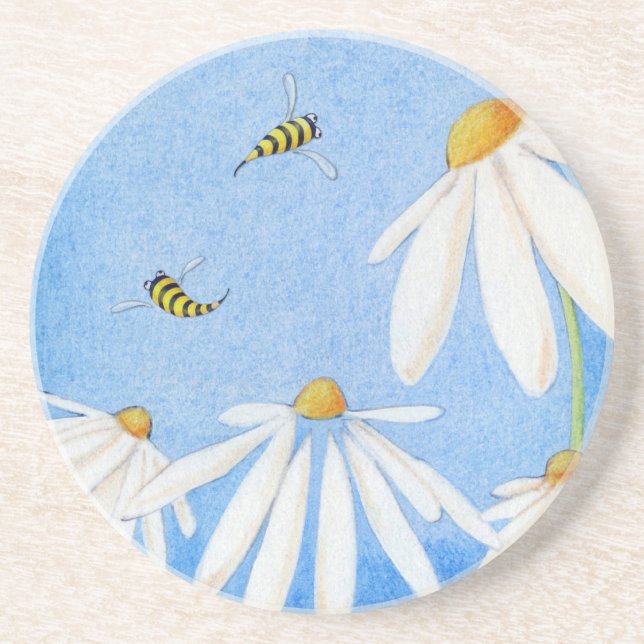 Porta copos de Bee Happy Daisies (Frente)