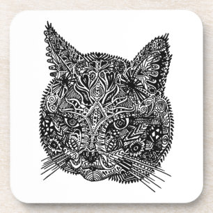 Porta copos de Cabeça de Gato Ornamental