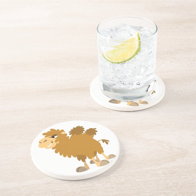 Porta copos de camelo com dois humildes (Lateral)