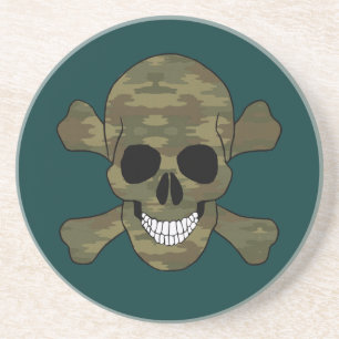Porta copos De Camuflagem Crânio E Crossbones
