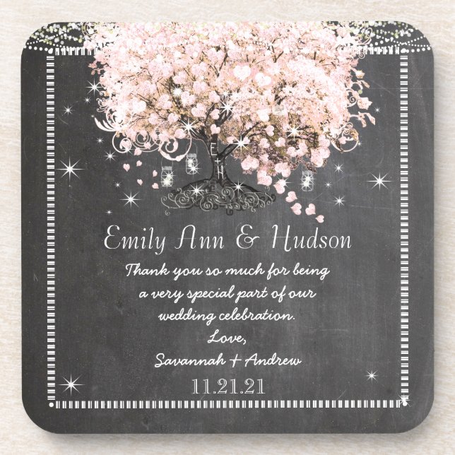 Porta copos de Casamento de Chalkboard Bride & Gro (Frente)