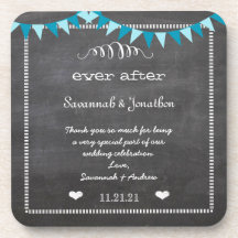 Porta copos de Casamento de Chalkboard Bride & Gro